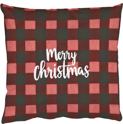 Sierkussens - Kussentjes Woonkamer - 50x50 cm - Geruit - Rood - Tekst - Christmas