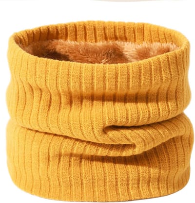 Livano Nekwarmer - Heren - Dames - Fleece - Motor - Bandana - Masker - Colsjaal - Winter - Sjaal - Gewatteerd - Geel