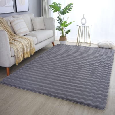 Flycarpets Felicia Hoogpolig Fluffy 3D Design Vloerkleed - Grijs - 120x170 cm