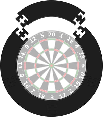 Nexvo® Dartbord Surround Ring - Dartbordring - Dartbord Muurbeschermer - Zwart - 72cm x 72cm x 4cm