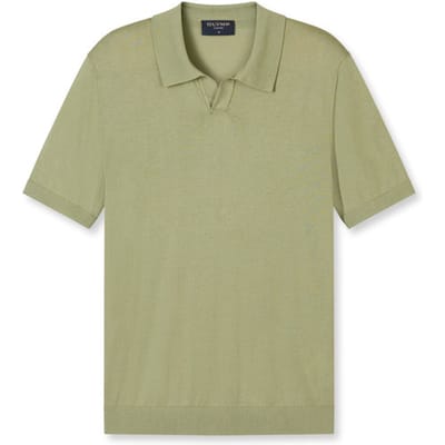 Slim fit Poloshirt van Mix van katoen en lyocell