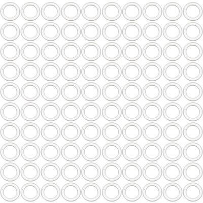 100 Stuks Accessoires Gordijn Romeinse Cirkel Raambekleding Gordijnen Ringetjes Plastic Ophanging white