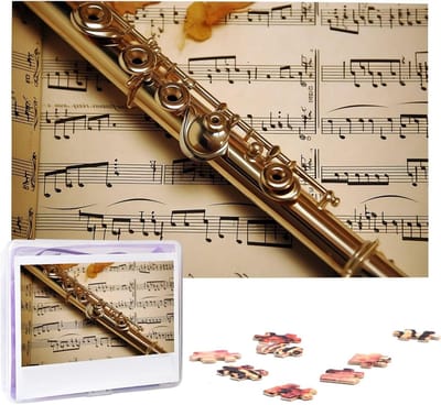 Muziek Legpuzzel - Foto Puzzel Decoratie Puzzel - Ontspannen Decoreren - Met Opbergtas Uniek Achterkant Ontwerp