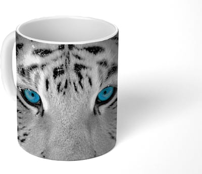 Mok - Koffiemok - Tijger - Winter - Dieren - Mokken - 350 ML - Beker - Koffiemokken - Theemok