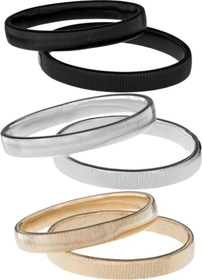 Mouwophouder 3 Paar - Sleeve holder - Mouwophouders Dames Heren 6 stuks - 2x Zilver 2x Goud 2x Zwart - Cadeautip