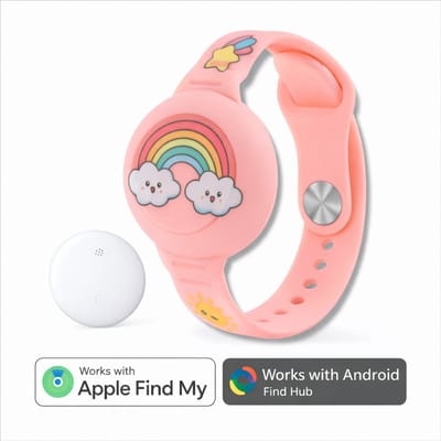 Kinderhorloge - gps armband – werkt met Apple Find My - Kinderhorloge met gps - Bluetooth Tracker – Kinderhorloge jongen - Kinderhorloge meisje - Waterdicht – Inclusief tracker - Met geluidssignaal