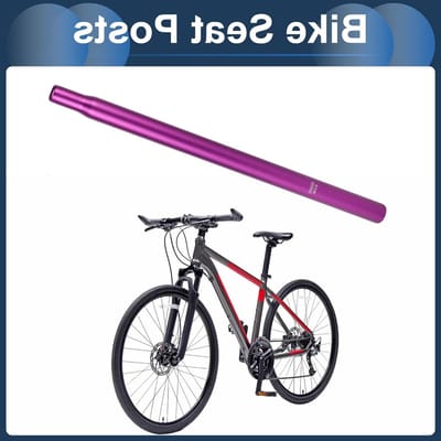Fietszadel 27,2 x 450 mm van aluminiumlegering, lichtgewicht en paars, comfortabel voor lange ritten