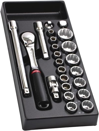 Slagmoer Dop Set - Impact Doppen - Vastzittende Moeren - Hoge Koppel Weerstand - 7 Delig