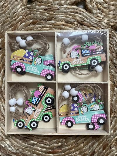 Schattige houten konijn figuren - Paasdecoratie | Konijntjes hout - Hanger - Paashangers | | Decoratie kinderkamer - Versiering | Geboorte - Baby - Babyshower | Guirlande - Banner | Pasen - Paashaas - Haas | Set van 8 stuks!