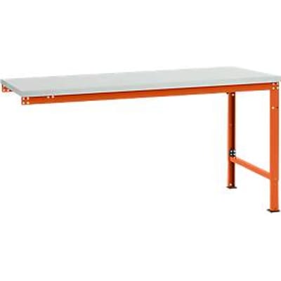 Manuflex aanbouwtafel UNIVERSAL Speciaal, tafelblad melamine, 1750 x 1000, roodoranje