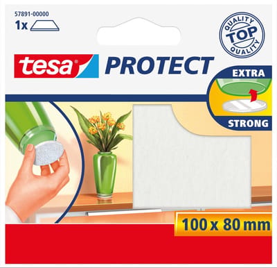 Beschermvilt tesa® Protect anti-kras 80mmx100mm wit | 20 stuks