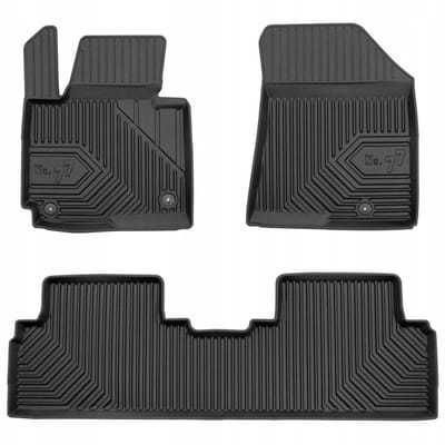 Frogum - No.77 - Automatten 3D - Geschikt voor KIA Carens IV (2013-2019) - 3-delig - TPE Rubber - Zwart