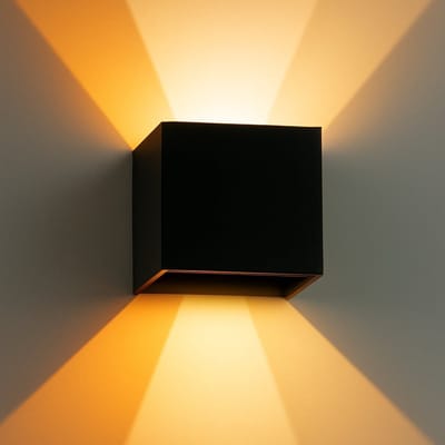 LED Wandlamp | Kubus | Binnen/buiten | DIMBAAR | Zwart | Lichtkleur instelbaar | Incl. Lichtbron | 6W