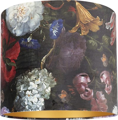Uniqq Lampenkap velours Bloemen Ø 40 cm - 40 cm hoog