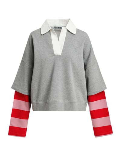 Essentiel Antwerp Polo Sweatshirt Polos Lichtgrijs Kantelou