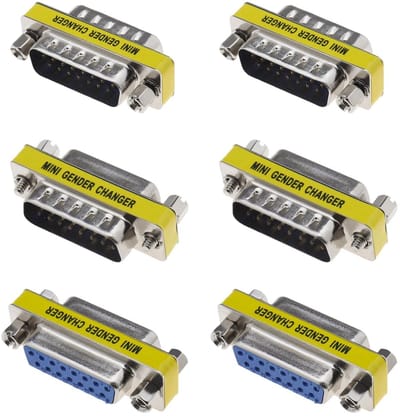 Cosensi - Dailygoods - Dailygoody - DB15 Adapter - 15 Pin Koppeling - Hoge resolutie signaaloverdracht - 6 stuks - Gender Changer - Geschikt voor seriële kabels - DB15 model