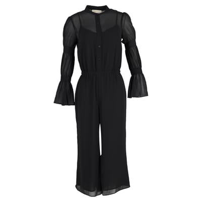 Michael Kors jumpsuit met geplooide mouwen in zwart polyester