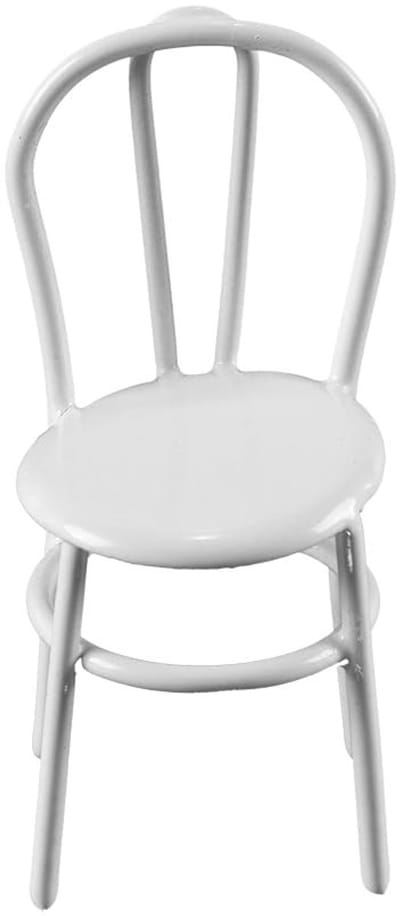 Dailygoods- Stoelen Miniatuur - Kleine Stoel - Poppenhuis Meubels - IJzeren Stoelen - Exquise Realisme - Afmetingen 25 x 22 x 51 mm - Poppenhuismeubels