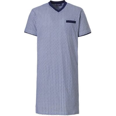 Pastunette Heren nachthemd grafisch patroon Blauw man S
