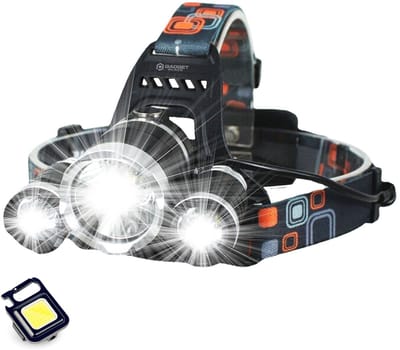 Gadgetplace Hoofdlamp Pro LED Oplaadbaar - 15000 Lumen - 500 Meter zicht - Bewegingssensor - IPX4 Waterdicht - Hoofdlampje - Breedstraler 230°