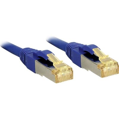 LINDY 47277 RJ45 Netwerkkabel, patchkabel CAT 6a (losse kabel CAT 7) S/FTP 1.00 m Blauw Snagless 1 stuk(s)