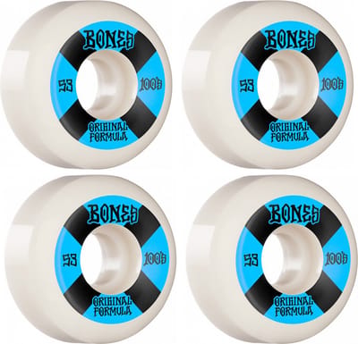 Bones Wheels 100's White-Blue V5 Sidecut 53mm