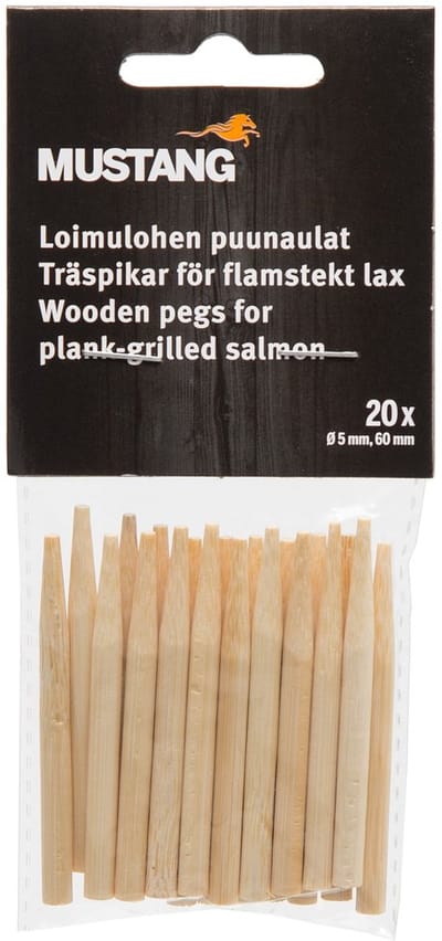 Mustang Zalmplank Pinnen – 20 Stuks – Bamboe BBQ Pinnen – Voor Zalm op Rookplank / Grillplank