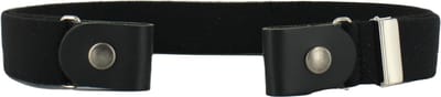 Gesploze Riem | Elastische Riem zonder gesp | Gespvrije Riem | 3cm breed | Riemmaat: one size fits all | 100% echt leer | Kleur: zwart