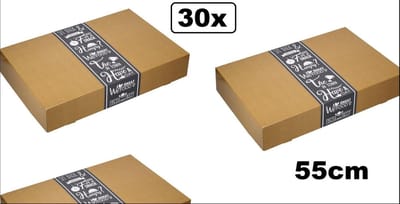 30x BIO Cateringdozen great food 55cm - catering salade maaltijd bezorg doos thuis bezorg