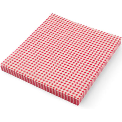 HENDI Vetbestendig papier – rood-wit ruitpatroon – 500 vellen – 200x250 mm