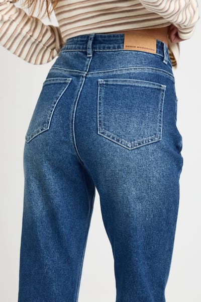 boohoo Dames De hoge taille flare jeans | Grey Blue | Maat: 10/30L