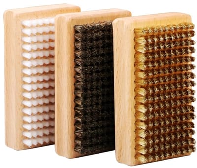 Dailygoods- Wasborstelset 3 Stuks - Nylon/Messing/Paardenhaar