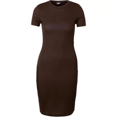 Urban Classics - Basic Slim Fit TShirt Dress Korte jurk - 3XL - Bruin