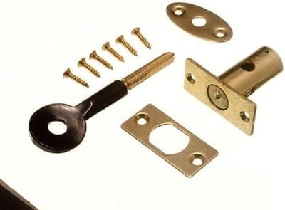 Rek Bout Sets - Veiligheidssloten - Ramen Beveiligen - Messing Staal - 32 mm - Zilverkleurig