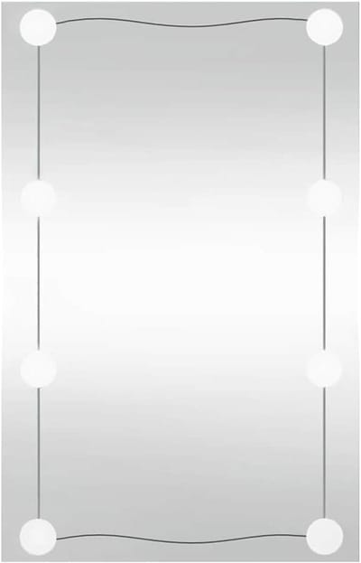 Led Wandspiegel - Make-up Spiegel - Kamer Verlichten - Met USB-aansluiting - 50 x 80 cm - Zilver