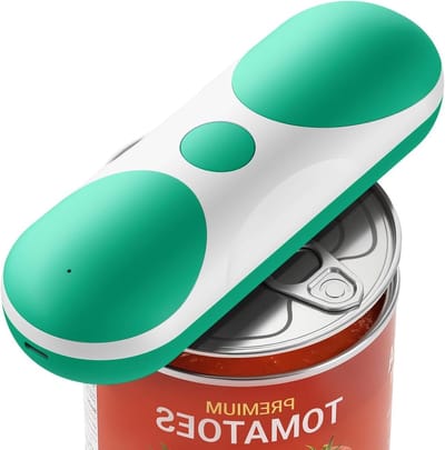 Elektrische Blikopener - Automatische Opener - Keuken Gemak - One-Touch Bediening - Alle Maten - Groen Wit