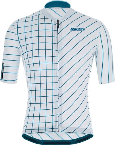 Santini Fietsshirt Korte mouwen Blauw Heren - Eco Sleek Dinamo S/S Jersey Silver Bullet - S