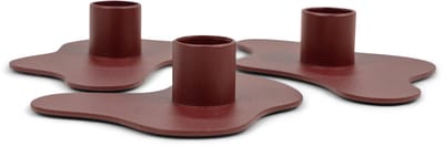 Spinder Design kandelaar Melt - Burgundy - set van 3 - Staal