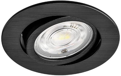 LED Inbouwspot - Kingtron - 7W 630lm 38D - Dimbaar - Aanpasbare Lichtkleur 3000K-4000K-6500K - Rond - Zwart