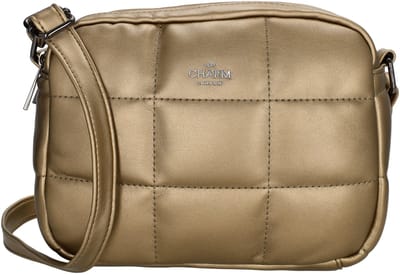 Charm London Manchester Schoudertas - Crossbody - Verstelbare Schouderband - Praktische Indeling - Gold Bronze