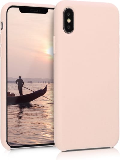 kwmobile telefoonhoesje geschikt voor Apple iPhone X - Hoesje met siliconen coating - Smartphone case in oudroze