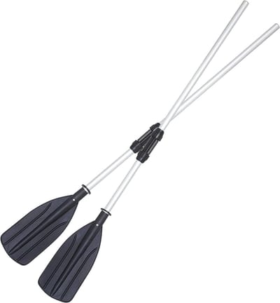 Aluminium Dubbele Peddel - Zwart - 126 cm - Lichtgewicht en Afneembaar - Voor Kanoën en Kajakken