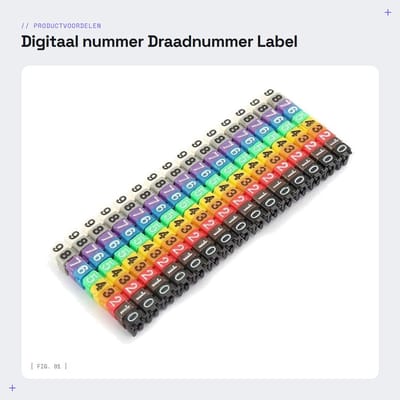 Dailygoods- Markeringskabel 150 Stuks - Draadnummer Label - Geschikte Kabel 2-7 mm - Gekleurde Kabel - Industriële Producten - Kwaliteit en Service - Kabelmarkering