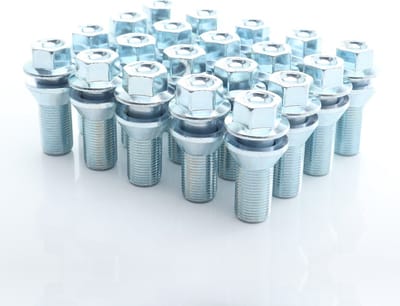 Conische wielbouten 30mm - Zilver - M15x1.25 / M15x1,25 - Set van 20 bouten - HEX17