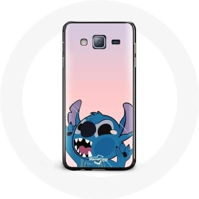 Coque - Samsung - Galaxy J3 2016 - Souple - Rose - Motif Stitch roze