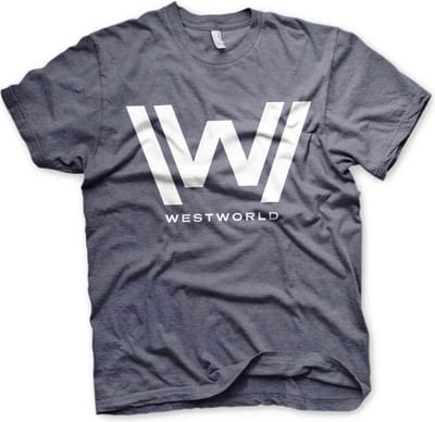 Westworld Heren Tshirt -S- Logo Blauw