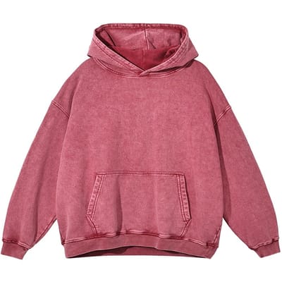 Zwaar Hoge Kwaliteit Straatkleding Gewassen Hoodie Vintage Donker Los Oversized Unisex Hoodie S pink