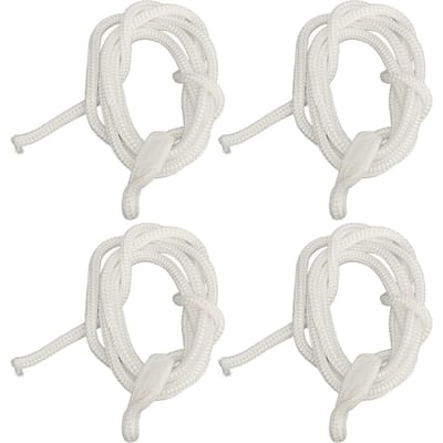 4 STUKS Aanleglijn 1,5 m Lang Hoge Sterkte Polyester Slijtvastheid Boot Bumper Touwen voor Marine Zwart White wit