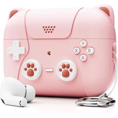 Coverzs Siliconen 'Cute Cat' beschermhoesje geschikt voor AirPods Pro / Pro 2 - Kattenhoesje - Case - Stijlvolle bescherming