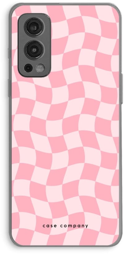 Case Company® - Hoesje geschikt voor OnePlus Nord 2 5G hoesje - Grid Roos - Soft Cover Telefoonhoesje - Bescherming aan alle Kanten en Schermrand